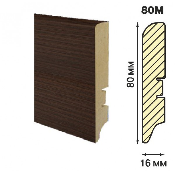 Плинтус мдф под покраску 80 мм